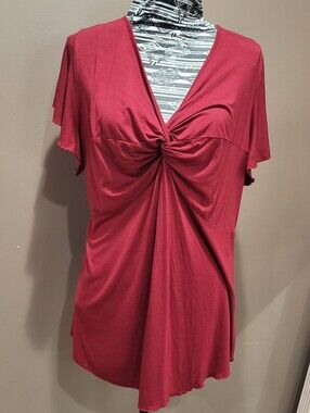 Bloomchic Red Short Sleeve Top